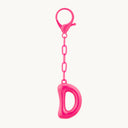 DoDoBeads Initial Keychains, Pink Bubble Bag Charm for Handbags