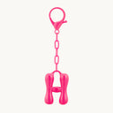 DoDoBeads Initial Keychains, Pink Bubble Bag Charm for Handbags