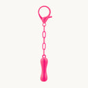 DoDoBeads Initial Keychains, Pink Bubble Bag Charm for Handbags