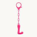 DoDoBeads Initial Keychains, Pink Bubble Bag Charm for Handbags