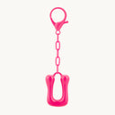 DoDoBeads Initial Keychains, Pink Bubble Bag Charm for Handbags