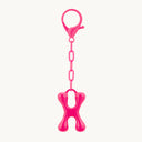 DoDoBeads Initial Keychains, Pink Bubble Bag Charm for Handbags