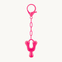 DoDoBeads Initial Keychains, Pink Bubble Bag Charm for Handbags