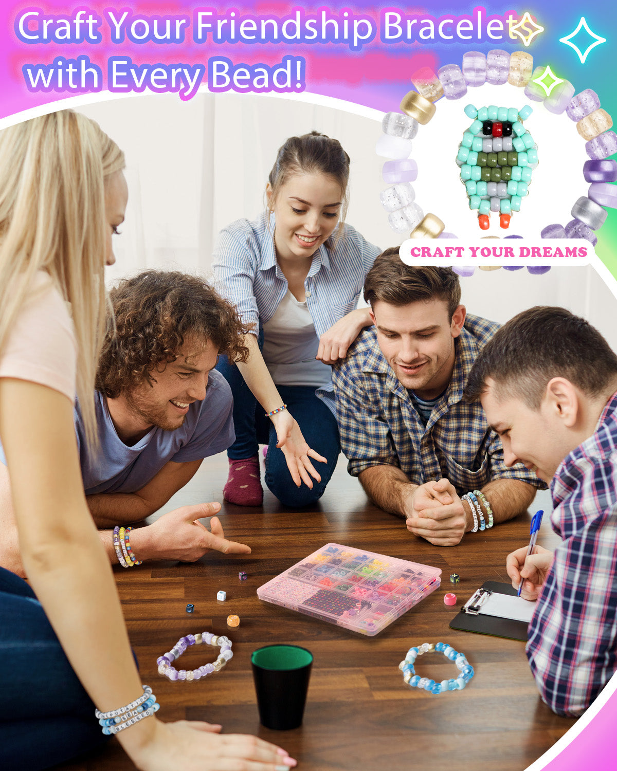Ultimate Kandi Beads Kit – DIY Jewelry Making with Pony Beads, Letter Beads & Symbols
