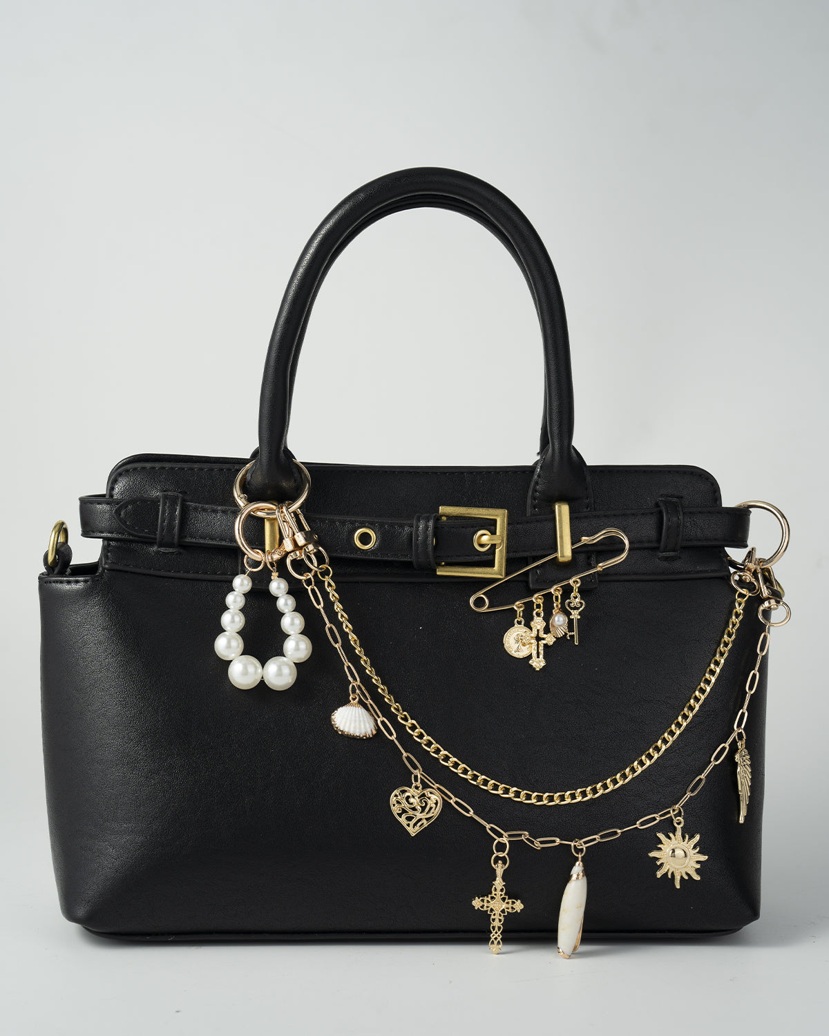 Original 4 in 1 Bag Charms Gold, Purse Charms, Pearl Bag Charms for Handbags, Purse Keychain, Purse Chain Charm, Bag Charm Chain, Bag Charms for Women