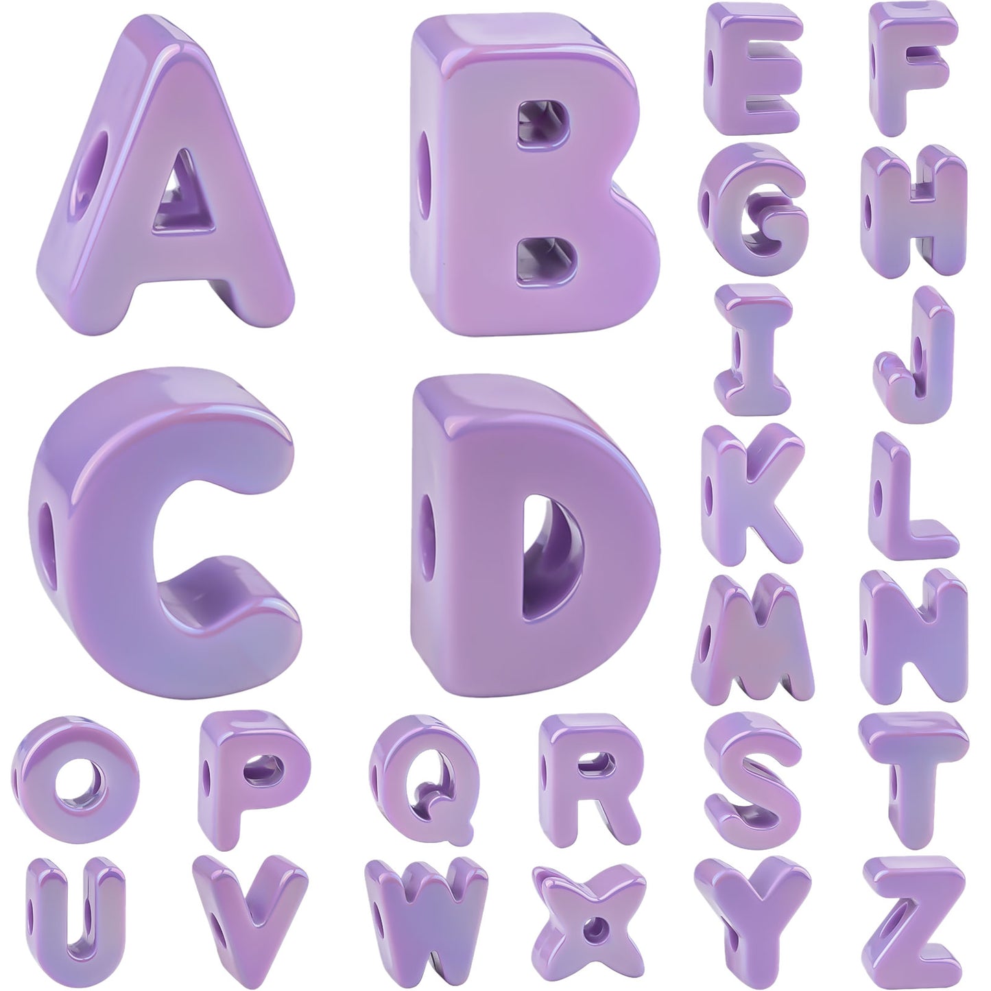 26 Pcs Cute Large Letter Beads, 20mm Jumbo Square Acrylic Letter Beads, Big Letter Beads for Bracelets, Necklaces, Bagcharms, Shoelaces, Keychains, Lanyards, Letter Charms for Craft