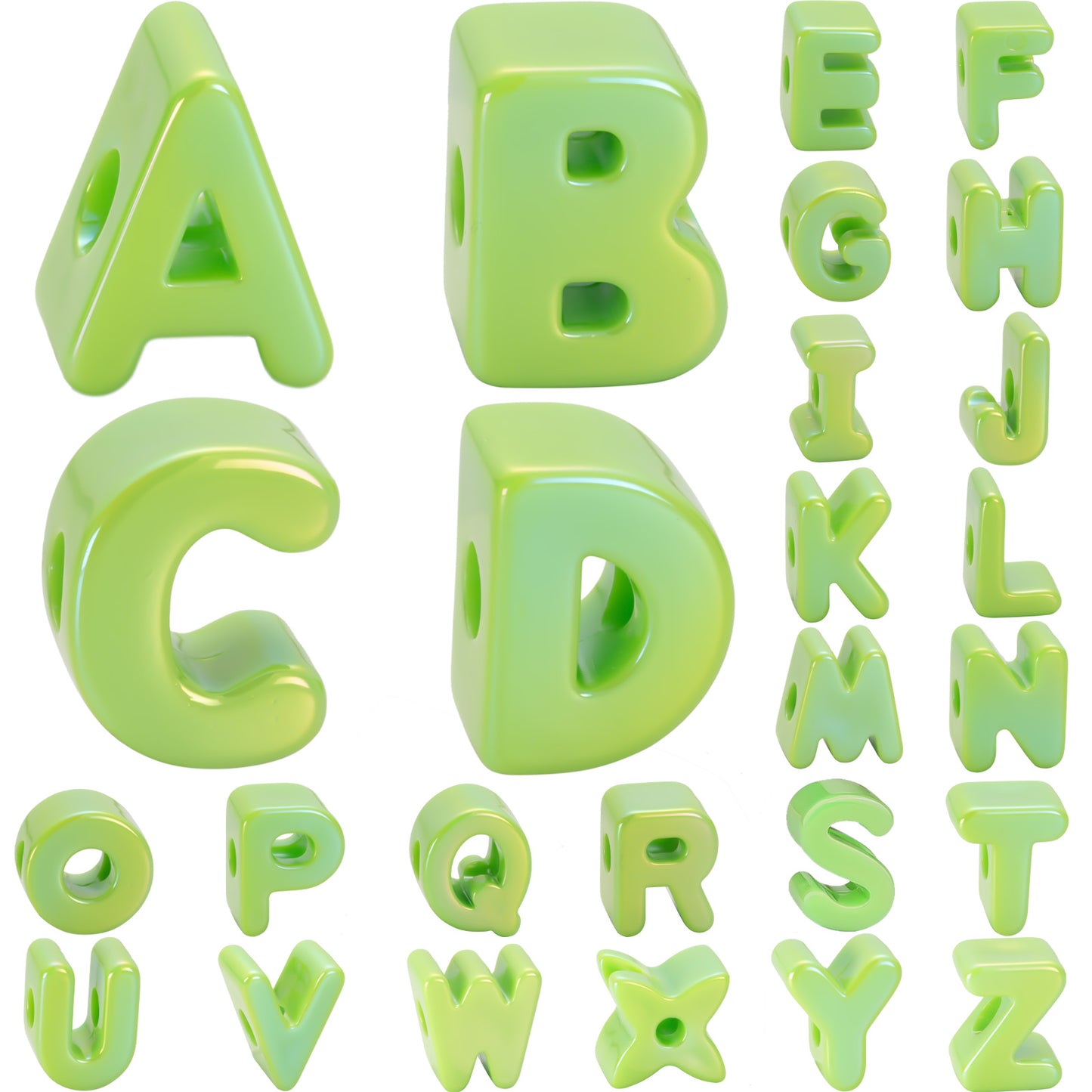 26 Pcs Cute Large Letter Beads, 20mm Jumbo Square Acrylic Letter Beads, Big Letter Beads for Bracelets, Necklaces, Bagcharms, Shoelaces, Keychains, Lanyards, Letter Charms for Craft