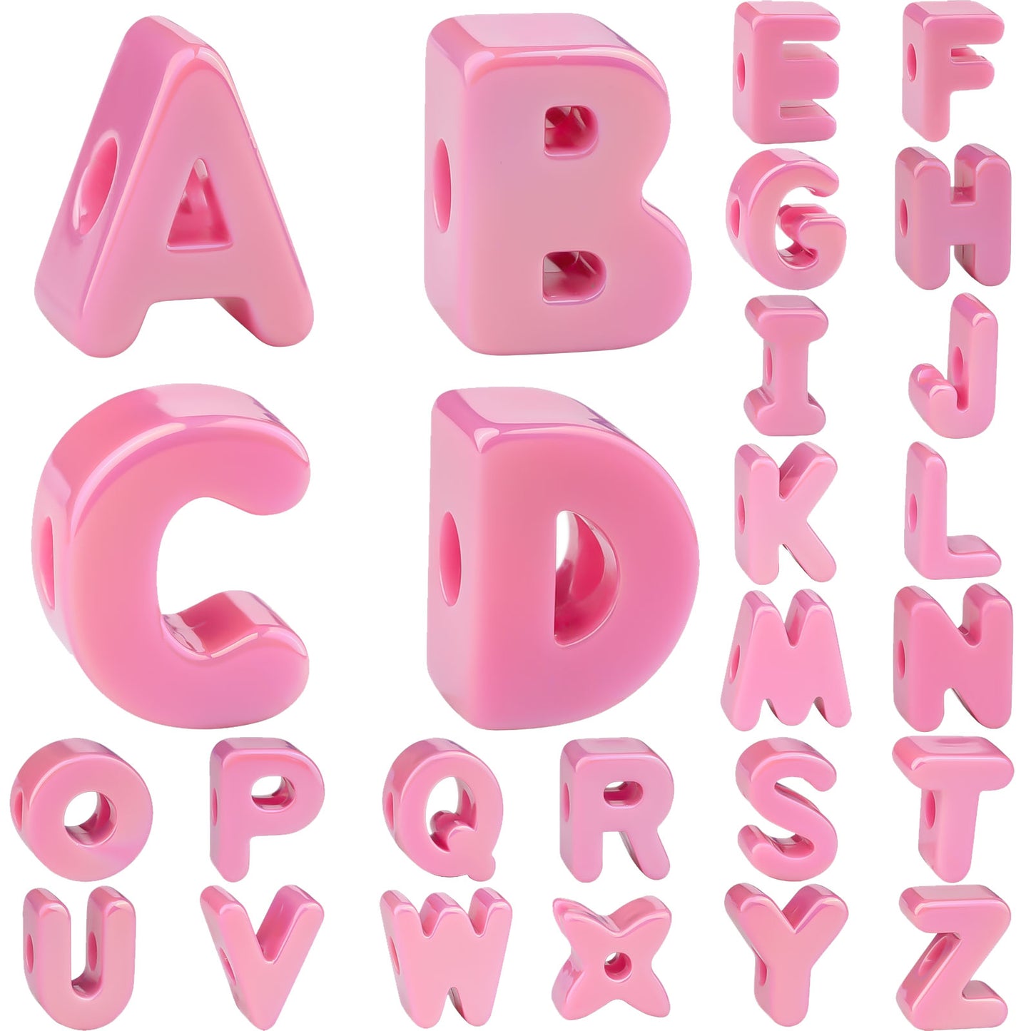 26 Pcs Cute Large Letter Beads, 20mm Jumbo Square Acrylic Letter Beads, Big Letter Beads for Bracelets, Necklaces, Bagcharms, Shoelaces, Keychains, Lanyards, Letter Charms for Craft