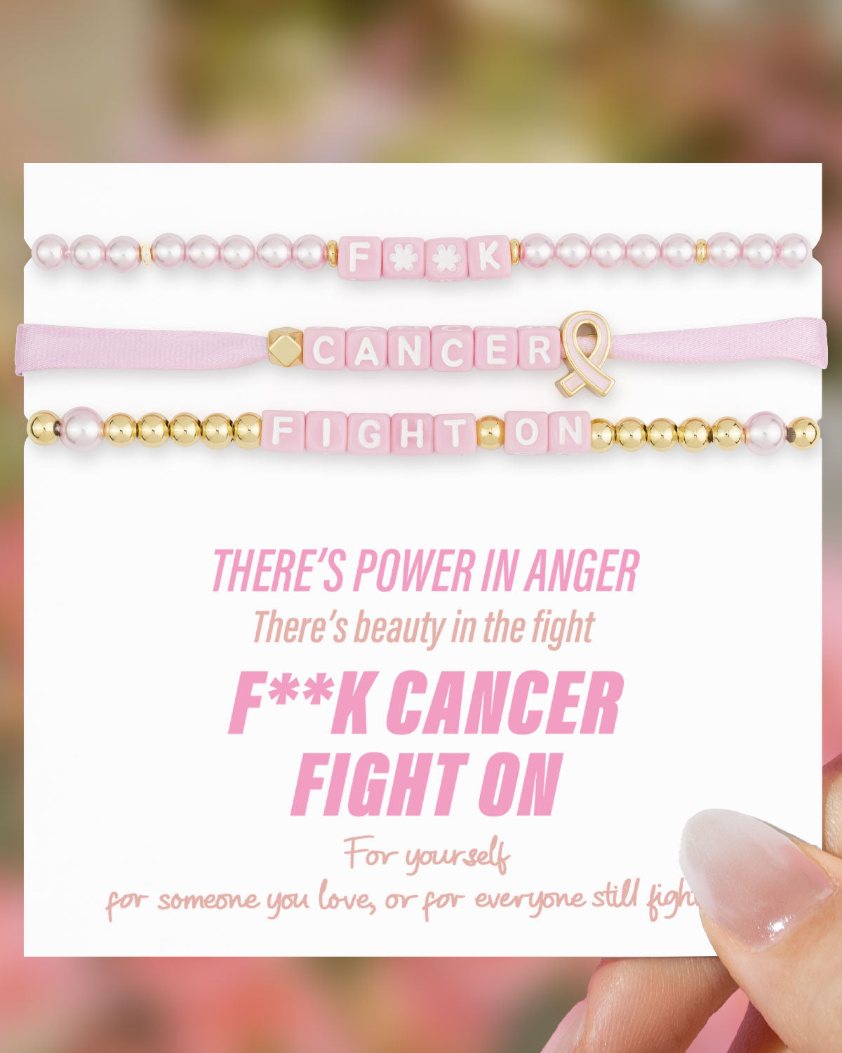 Breast Cancer Awareness Bracelets, Red Ribbon Week Bracelets Bulk, Cancer Care Gifts for Women, Support Gift for Women & Survivors