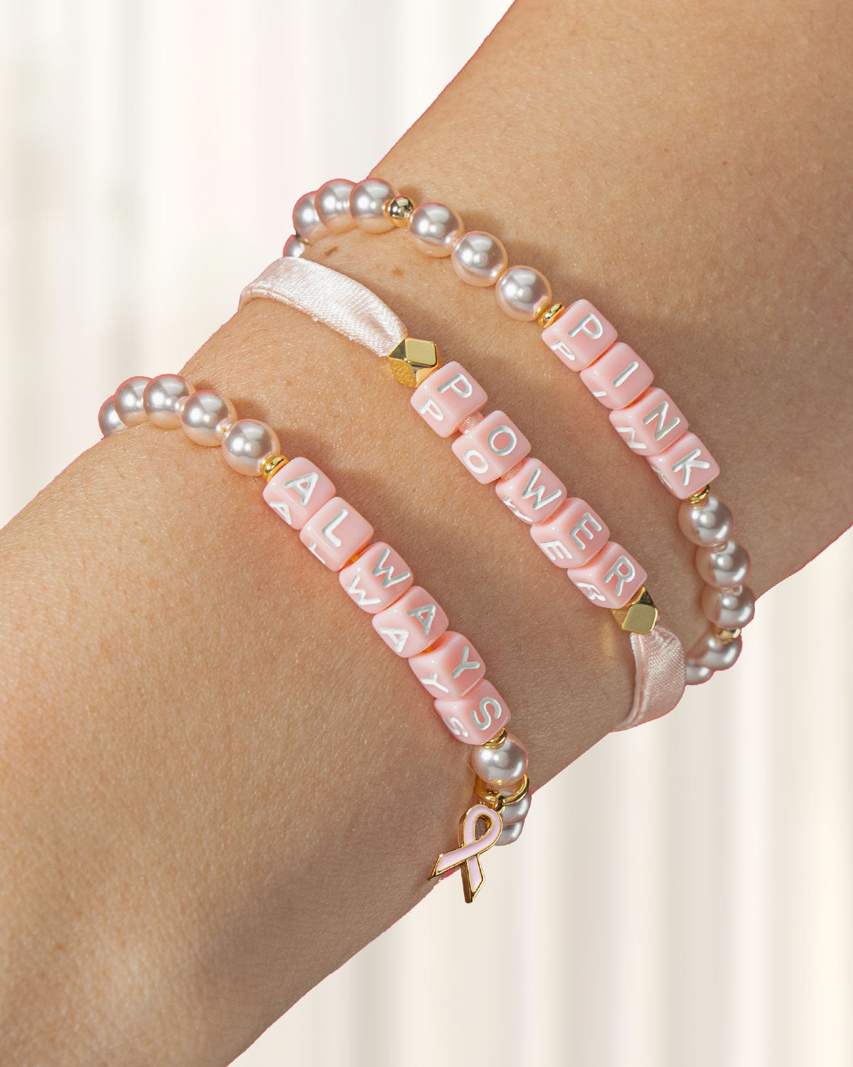 Breast Cancer Awareness Bracelets, Red Ribbon Week Bracelets Bulk, Cancer Care Gifts for Women, Support Gift for Women & Survivors