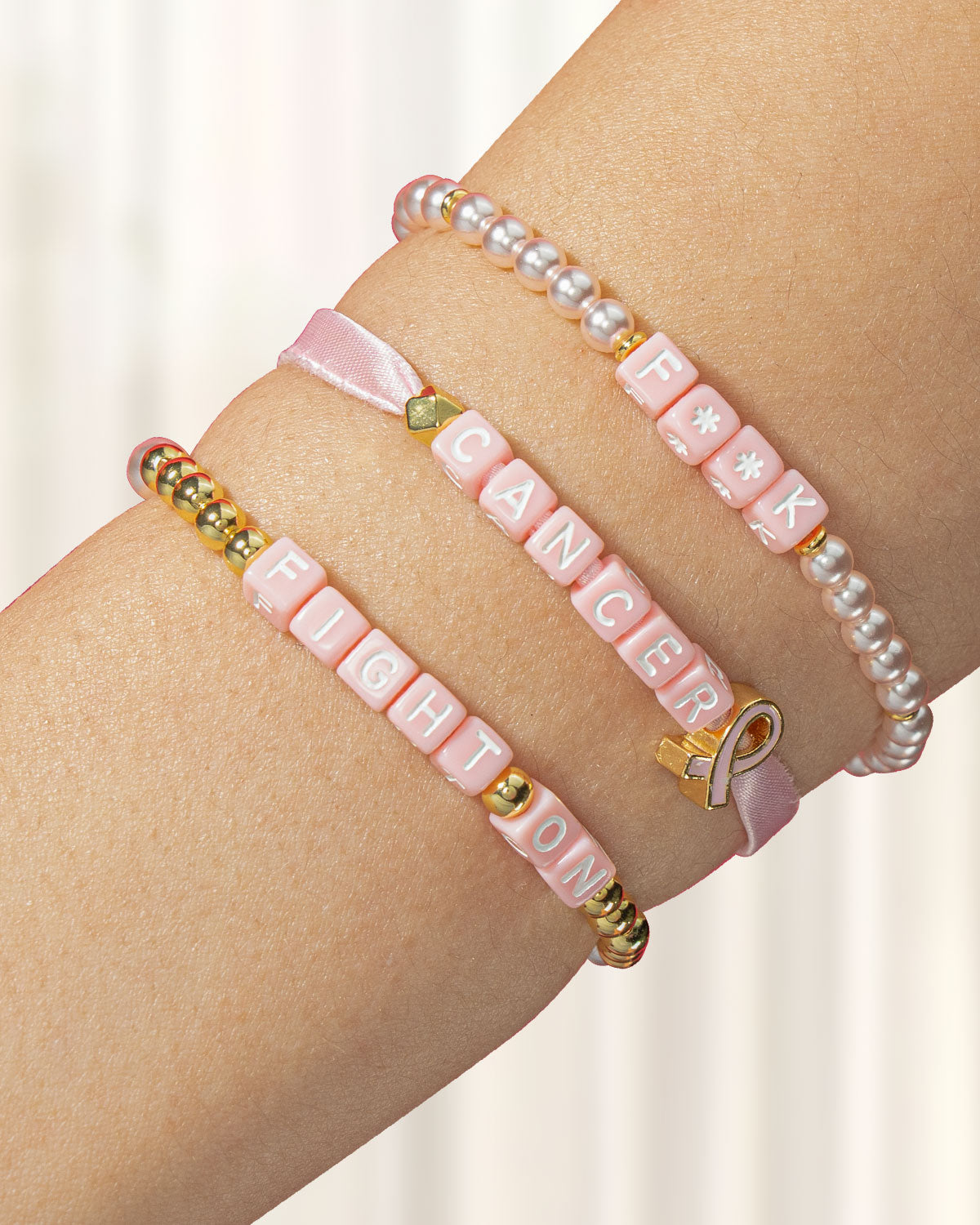 Breast Cancer Awareness Bracelets, Red Ribbon Week Bracelets Bulk, Cancer Care Gifts for Women, Support Gift for Women & Survivors