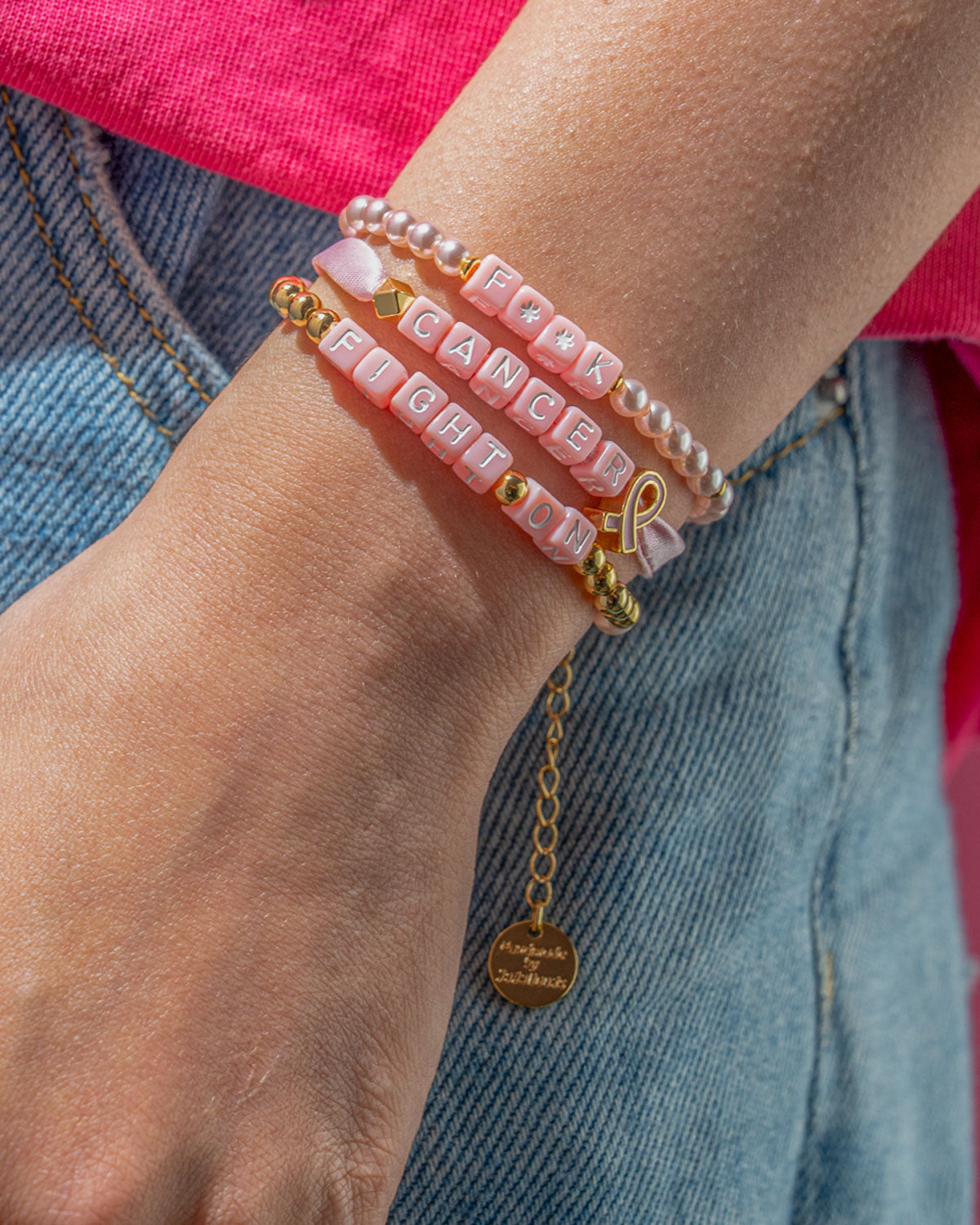 Breast Cancer Awareness Bracelets, Red Ribbon Week Bracelets Bulk, Cancer Care Gifts for Women, Support Gift for Women & Survivors