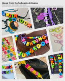26 Pcs Cute Large Letter Beads, 20mm Jumbo Square Acrylic Letter Beads, Big Letter Beads for Bracelets, Necklaces, Bagcharms, Shoelaces, Keychains, Lanyards, Letter Charms for Craft
