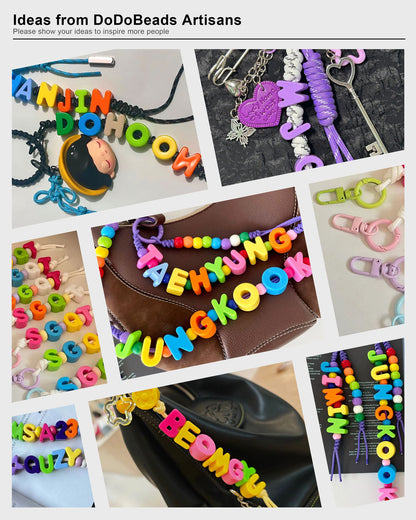 26 Pcs Cute Large Letter Beads, 20mm Jumbo Square Acrylic Letter Beads, Big Letter Beads for Bracelets, Necklaces, Bagcharms, Shoelaces, Keychains, Lanyards, Letter Charms for Craft