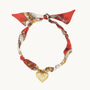Scarf Necklace with Heart Charm