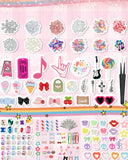 DoDoBeads 2250 Pcs Junk Case Charms Kit, Charms for Junk Cases, Phone Case Charms, Junk Case Kit with Big Charms, Bow Charms, Nail Charms, Letter Beads, Pink Charms,Junk Beads Charms
