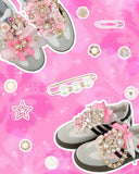 DoDoBeads 95 Pcs Pink Shoe Charms for Sneakers