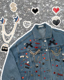 DoDoBeads 85 Pcs Junk Socks Charms Kit, Black and Red Charms for Socks