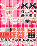 DoDoBeads 85 Pcs Junk Socks Charms Kit, Black and Red Charms for Socks