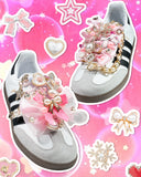 DoDoBeads 95 Pcs Pink Shoe Charms for Sneakers