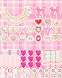 DoDoBeads 87 Pcs Junk Socks Charms Kit, Gold and Pink Charms