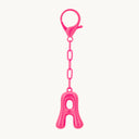 DoDoBeads Initial Keychains, Pink Bubble Bag Charm for Handbags