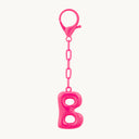 DoDoBeads Initial Keychains, Pink Bubble Bag Charm for Handbags