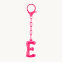 DoDoBeads Initial Keychains, Pink Bubble Bag Charm for Handbags