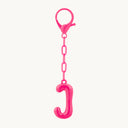 DoDoBeads Initial Keychains, Pink Bubble Bag Charm for Handbags