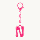 DoDoBeads Initial Keychains, Pink Bubble Bag Charm for Handbags