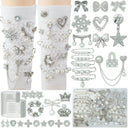 DoDoBeads 55 Pcs Silver Shoe Charms for Sneakers