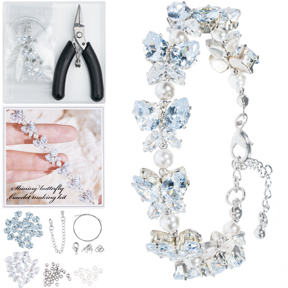 DoDoBeads Butterfly Bracelet Making Kit, Jewelry Making Supplies, Jewelry Making Kit, Crystal Beads for Jewelry Making, Bracelet Making Kit for Adults