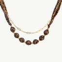 DoDoBeads Leopard Layered Scarf Necklace