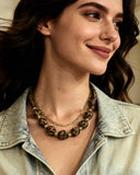 DoDoBeads Leopard Layered Scarf Necklace