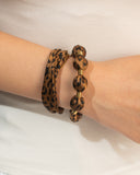 DoDoBeads Leopard Layered Scarf Necklace