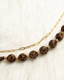 DoDoBeads Leopard Layered Scarf Necklace