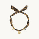 DoDoBeads Leopard Scarf Necklace with Eye Medallion