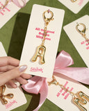 DoDoBeads Initial Bag Charms, Bubble Letter Charm for Handbags