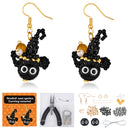 DoDoBeads Wizard Earring Making Kit, Halloween Earrings Making Kit, Jewelry Making Kit with Glass Beads, Crystal Beads, Tube Beads, Gold Spacer Beads, Copper Wire, Earring Hook, Jump Rings, Tools