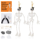 DoDoBeads Skull Earring Making Kit, Halloween Earrings Making Kit, Jewelry Making Kit with Glass Beads, Gold Spacer Beads, Earring Hooks, Jump Rings, Tools