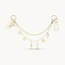 Original 4 in 1 Bag Charms Gold, Purse Charms, Pearl Bag Charms for Handbags, Purse Keychain, Purse Chain Charm, Bag Charm Chain, Bag Charms for Women