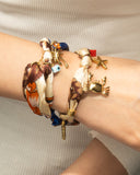 DoDoBeads Scarf Charm Necklace, Ocean Spirit, Boho Bandana Necklace