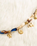 DoDoBeads Scarf Charm Necklace, Ocean Spirit, Boho Bandana Necklace