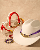 Game Day Scarf Bracelet Set for Women Purple&Gold