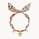 DoDoBeads Scarf Necklace with Gold Flower Pearl Pendant