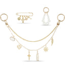 Original 4 in 1 Bag Charms Gold, Purse Charms, Pearl Bag Charms for Handbags, Purse Keychain, Purse Chain Charm, Bag Charm Chain, Bag Charms for Women