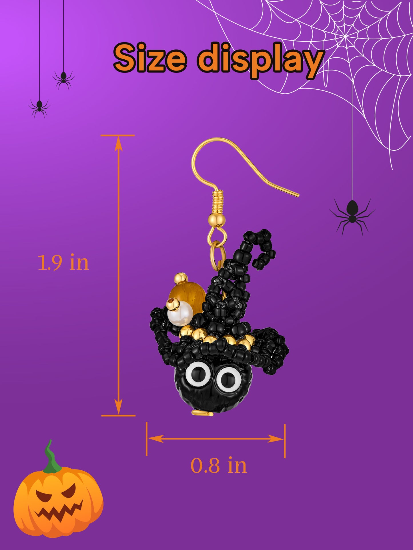 DoDoBeads Wizard Earring Making Kit, Halloween Earrings Making Kit, Jewelry Making Kit with Glass Beads, Crystal Beads, Tube Beads, Gold Spacer Beads, Copper Wire, Earring Hook, Jump Rings, Tools