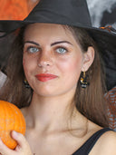 DoDoBeads Wizard Earring Making Kit, Halloween Earrings Making Kit, Jewelry Making Kit with Glass Beads, Crystal Beads, Tube Beads, Gold Spacer Beads, Copper Wire, Earring Hook, Jump Rings, Tools