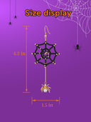 DoDoBeads Earring Making Kit, Halloween Earrings Making Kit, Jewelry Making Kit with Spider Cubic Zirconia Pendant, Glass Beads, Gold Spacer Beads, Earring Hooks, Jump Rings, Tools