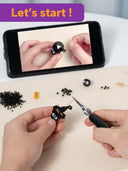 DoDoBeads Wizard Earring Making Kit, Halloween Earrings Making Kit, Jewelry Making Kit with Glass Beads, Crystal Beads, Tube Beads, Gold Spacer Beads, Copper Wire, Earring Hook, Jump Rings, Tools